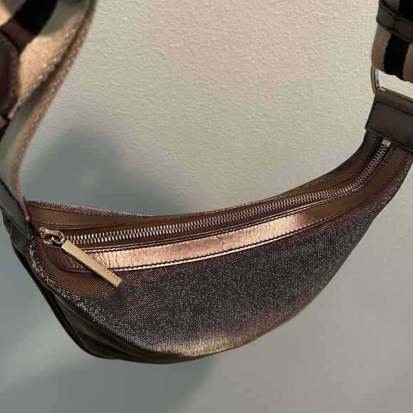 GUCCI Sherry Line Shoulder Bag Canvas Bronze Beige Brown - Picture 4 of 16